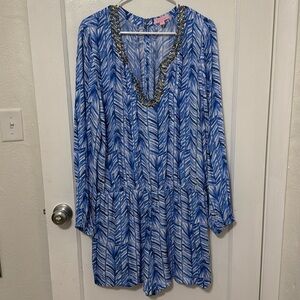 Lilly Pulitzer Blue and White Romper